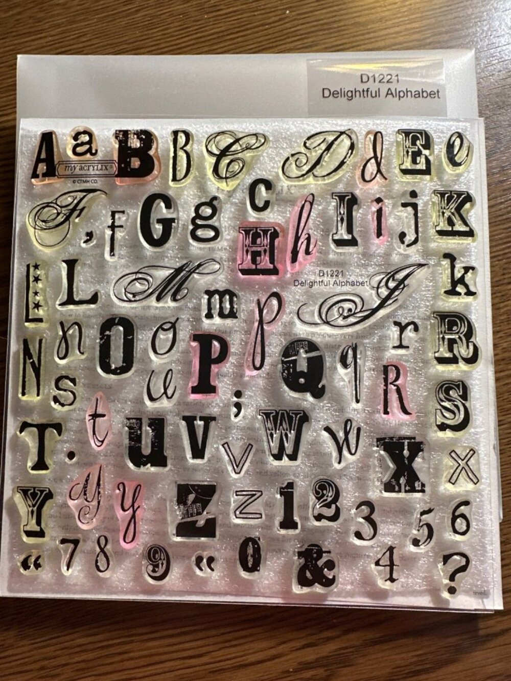 CTMH D1221 Delightful Alphabet & Number Stamp Set